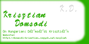 krisztian domsodi business card